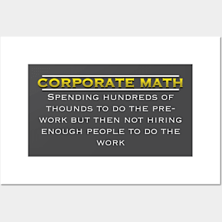 Corporate Math: The Hilarious Hypocrisy Unveiled Posters and Art